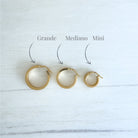 Pendientes de oro 18k hecho a mano en Barcelona – Oretta