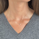 Collar con diamante de oro 18k hecho a mano en Barcelona – Oretta
